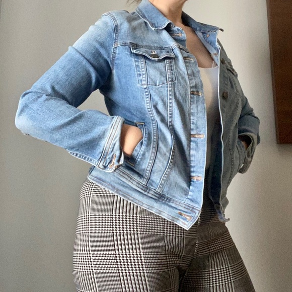 Blue Jean Demin Jacket Medium Wash Women’s - Picture 4 of 9